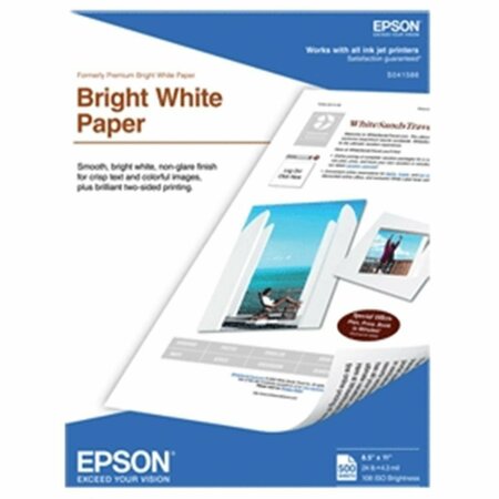PRINTER SUPPLIES Epson Inkjet Premium Bright White Paper 8.5x11 500 Sht Bright White PR87227
